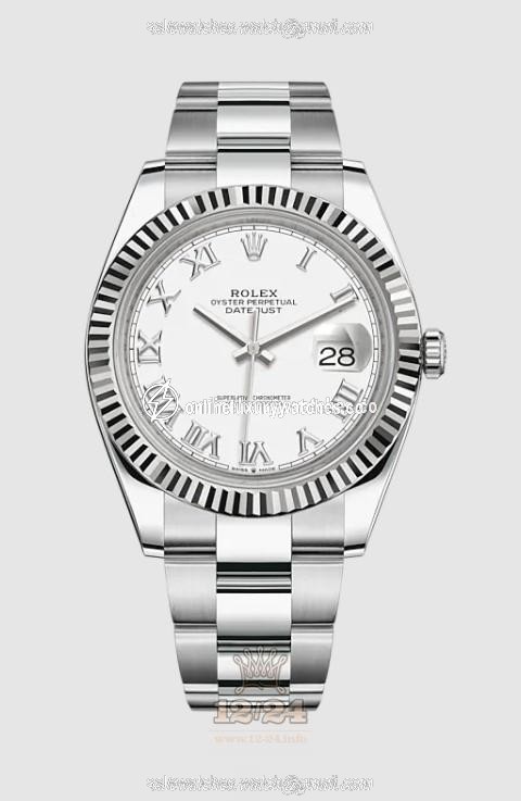Rolex Datejust Watch 126334-0023 41 mm Stainless steel Case White Dial