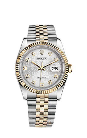 Rolex Datejust Watch 116233-0156 36 mm Steel / Yellow gold Case Silver Dial