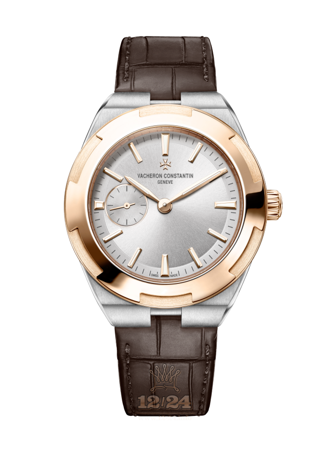Vacheron Constantin Overseas Watch 2300V/000M-B400 37 mm Steel / Pink gold Case Gray Silver Dial