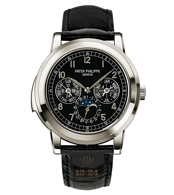 Patek Philippe Grand Complications Watch 5074P-001 42 mm Platinum Case Black Dial