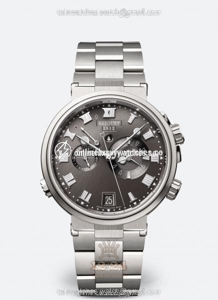 Breguet Marine Watch 5547TI/G2/TZ0 40 mm Titanium Case Gray Dial