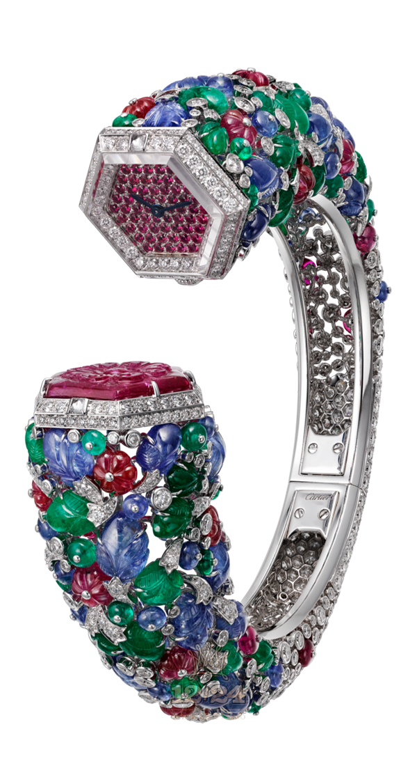 Cartier Creative jewelry watches Watch HPI00977 White gold Case Silver Red Dial