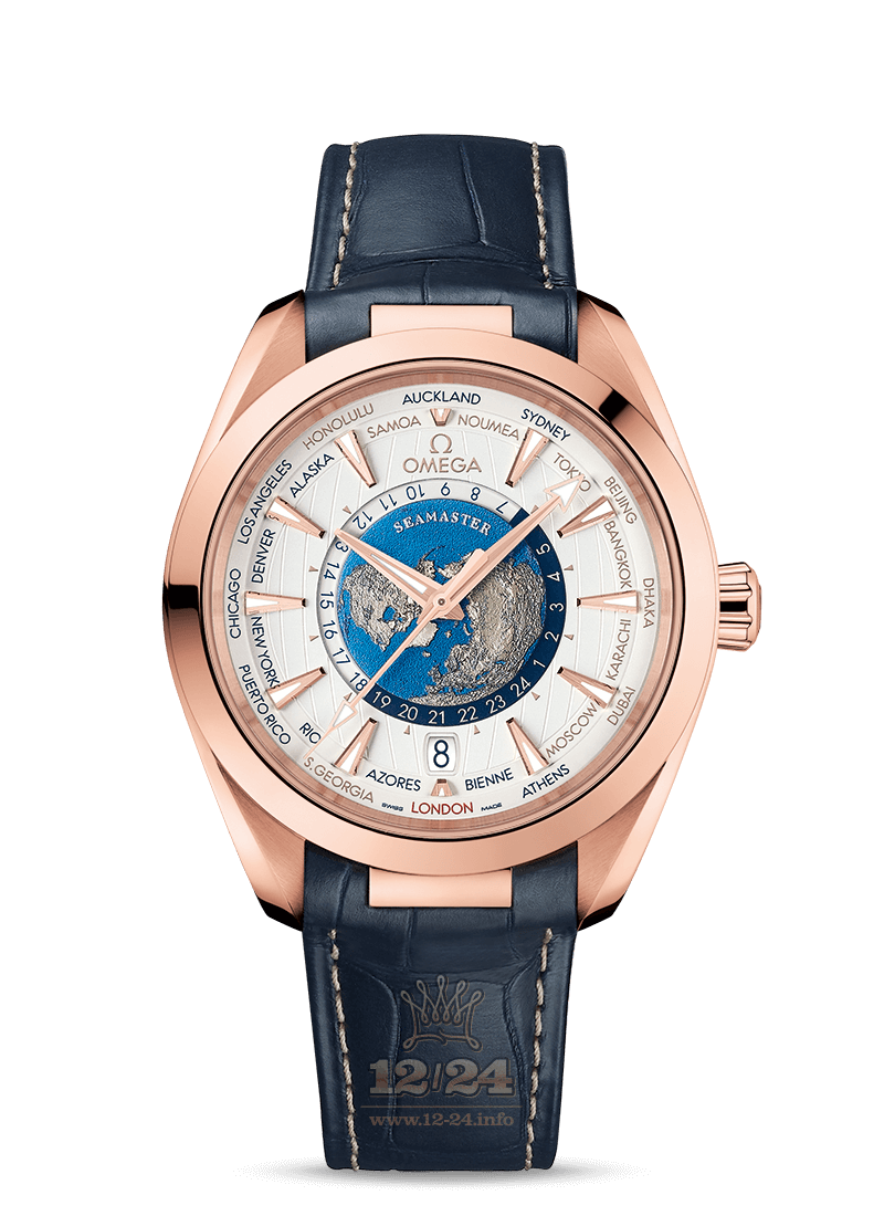 Omega Seamaster Watch 220.53.43.22.02.001 43 mm Pink gold Case White Dial