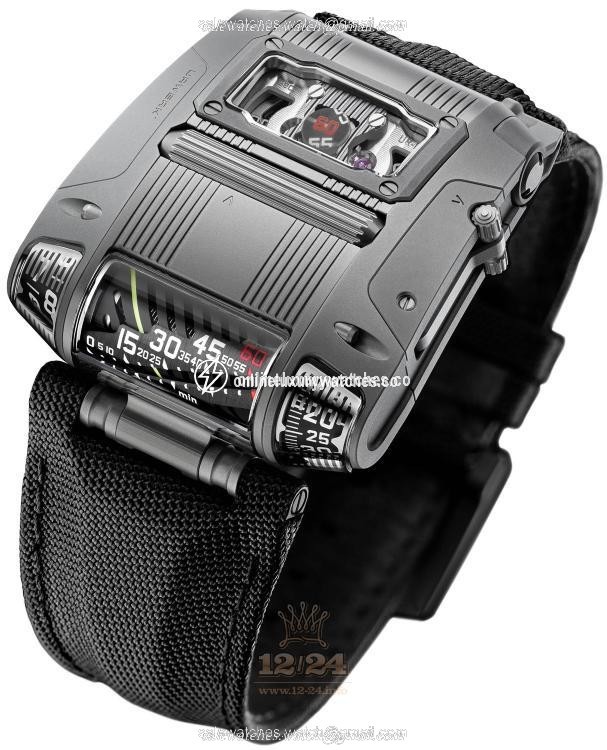 Urwerk UR-111C Watch ur 111 gunmetal 42 mm Stainless steel Titanium Case Black Dial