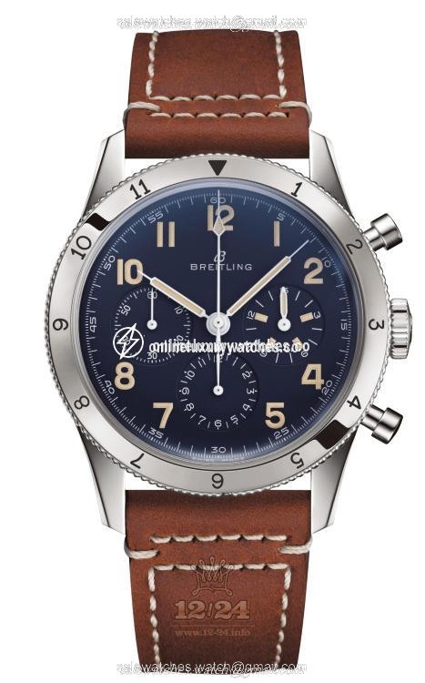 Breitling Classic AVI Watch LB0920131C1X1 41 mm Platinum Case Dark blue Dial