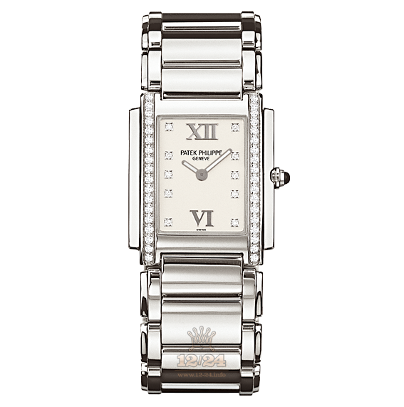 Patek Philippe Twenty~4 Watch 4910/10A-011 25 mm Stainless steel Case White Dial
