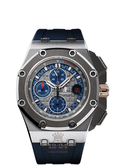 Audemars Piguet Royal Oak Offshore Watch 26568PM.OO.A021CA.01 44 mm Platinum Ceramics Case Gray Dark blue Dial