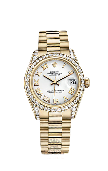Rolex Datejust Watch 178158-0054 31 mm Yellow gold Case White Dial
