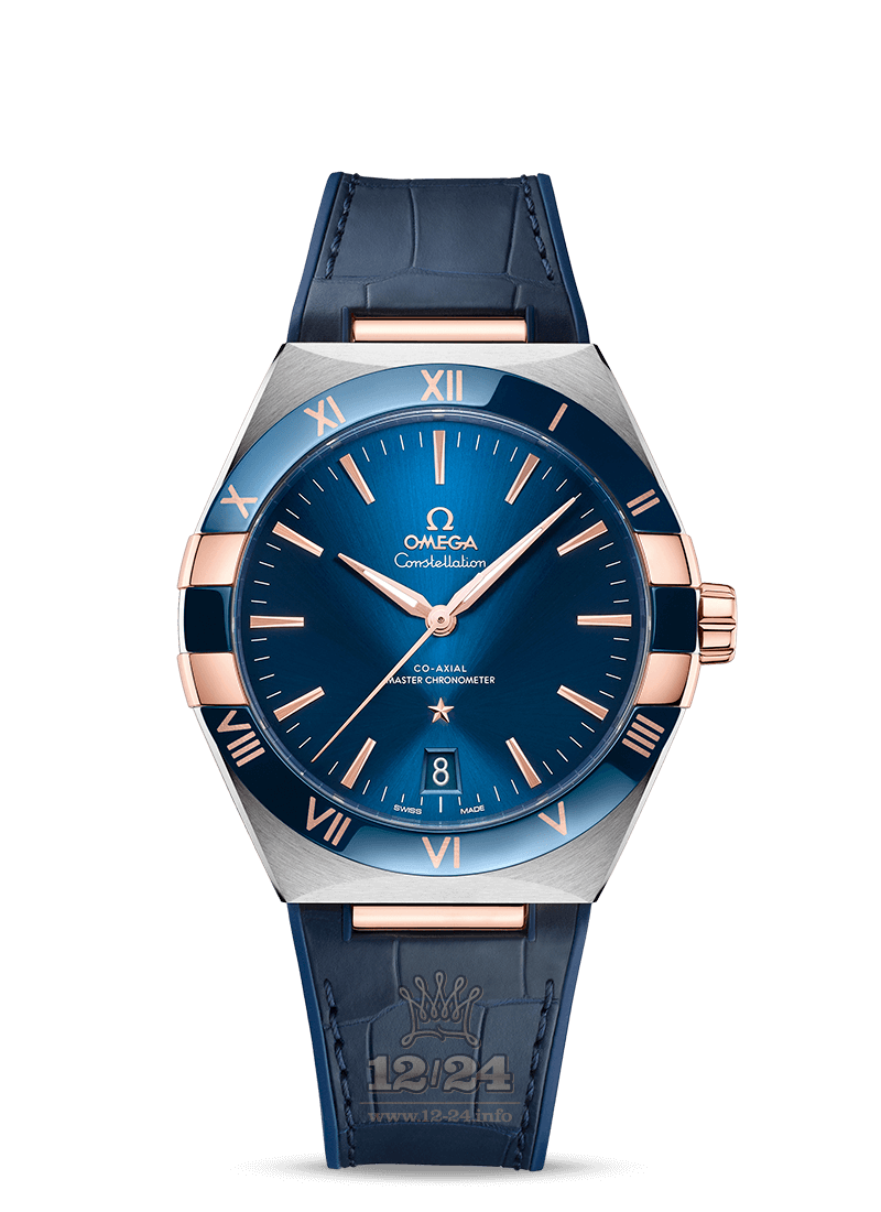Omega Constellation Watch 131.23.41.21.03.001 41 mm Stainless steel Pink gold Case Dark blue Dial
