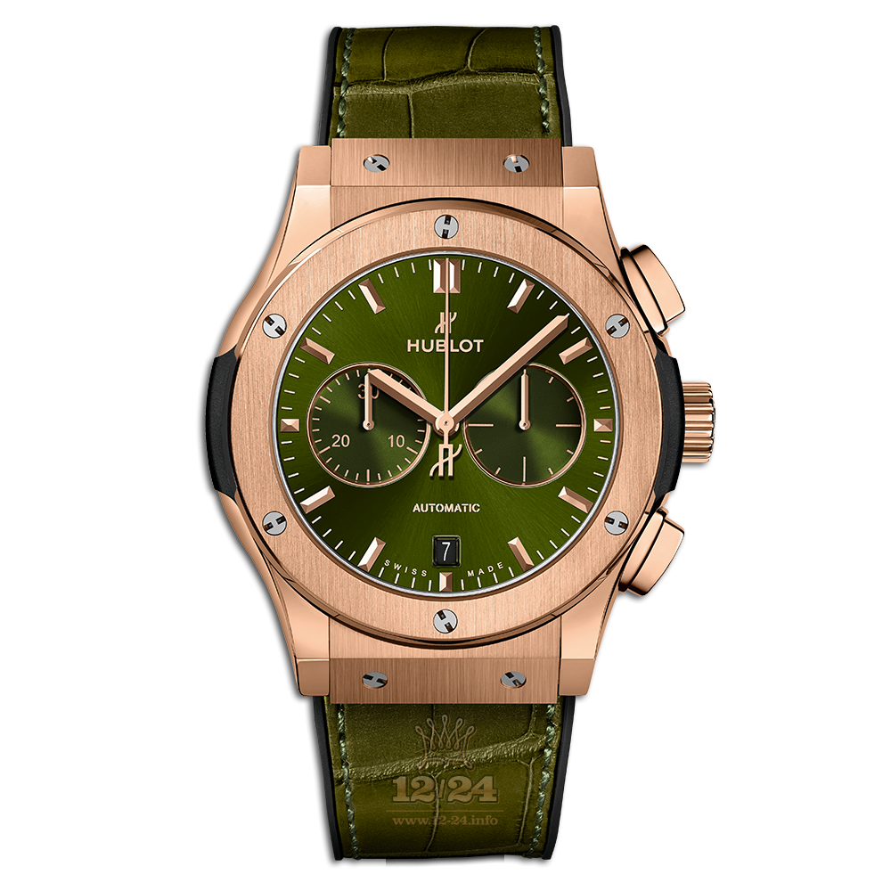 Hublot Classic Fusion Watch 541.OX.8980.LR 42 mm Pink gold Case Green Dial