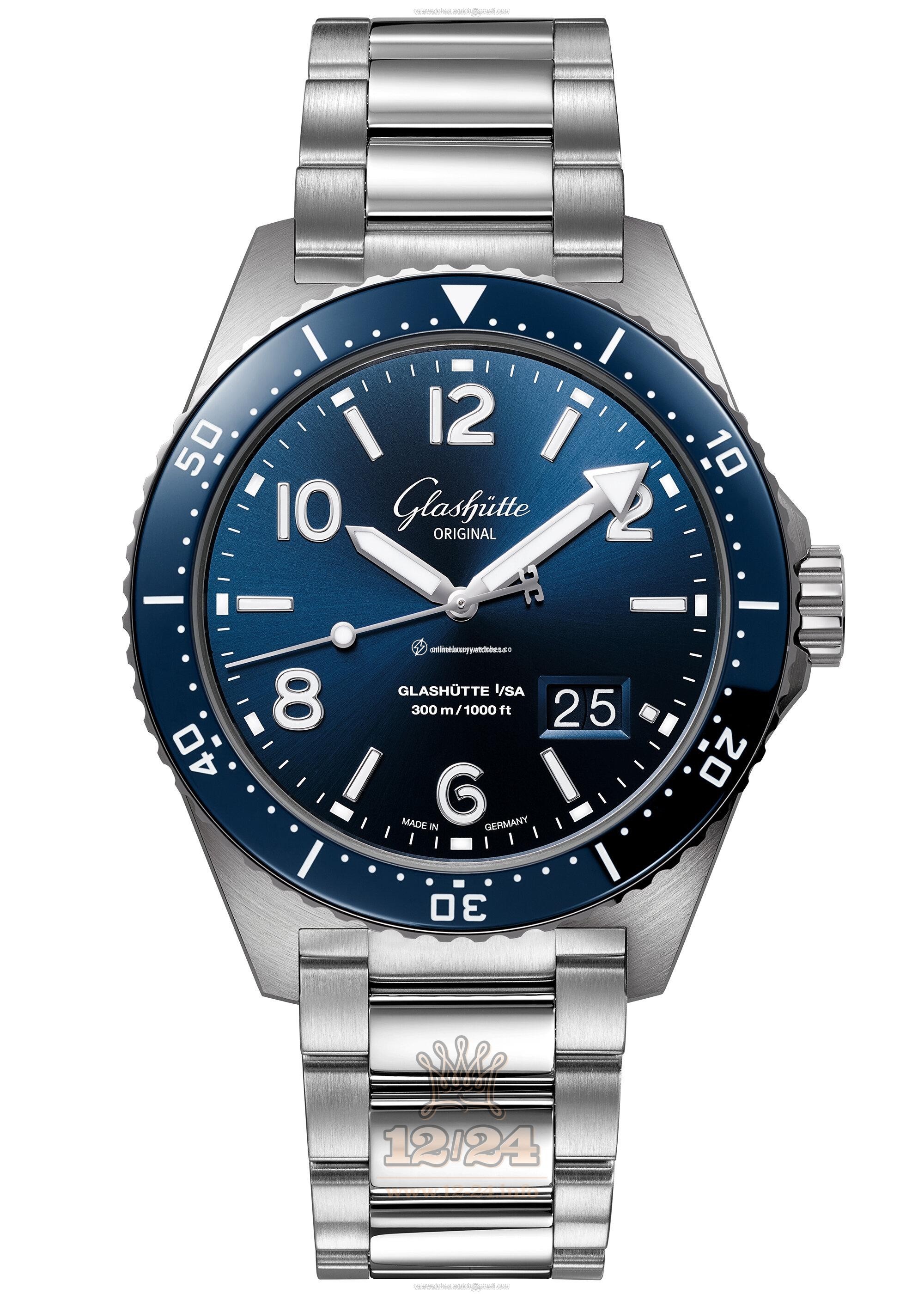 Glashutte Spezialist Watch 1-36-13-02-81-70 43 mm Stainless steel Case Dark blue Dial