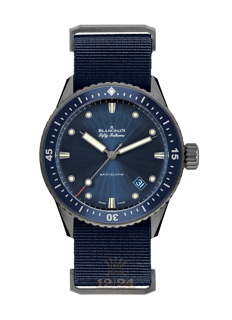 Blancpain Fifty Fathoms Watch 5000-0240-NAOA 44 mm Ceramics Case Dark blue Dial