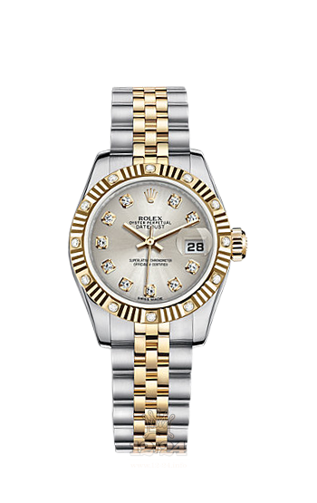 Rolex Lady-Datejust Watch 179313-0043 26 mm Steel / Yellow gold Case Silver Dial