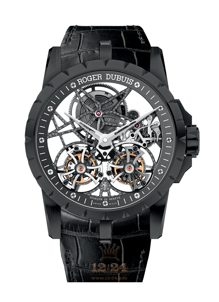 Roger Dubuis Excalibur Watch RDDBEX0471 45 mm Titanium Case Black Dial