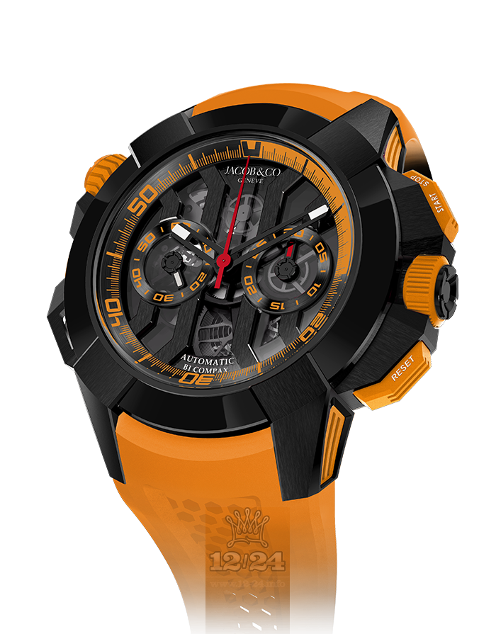 Jacob & Co Gents Collection Watch EC313.21.SB.BO.E 47 mm Titanium Ceramics Case Black Dial
