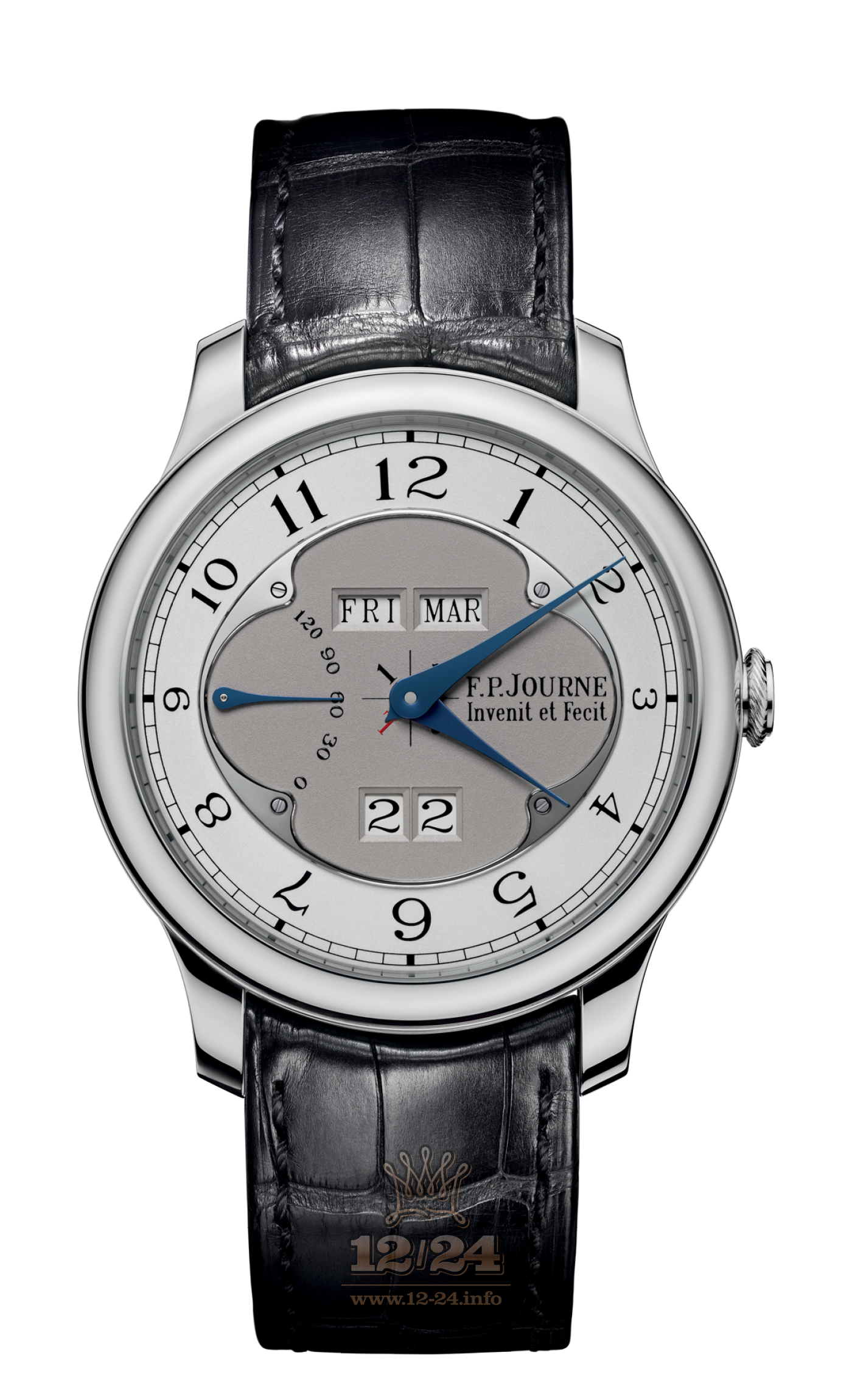 F.P.Journe Octa Watch FPJ-Co-Octa-QuantiemePerpetuel-LN-CuirPl 40 mm Platinum Case White Silver Dial