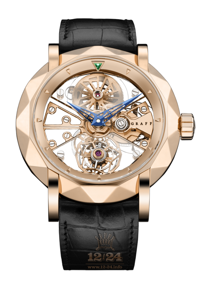 Graff MasterGraff Watch MG-46mm-Skeleton-RG1 46 mm Pink gold Case Golden Dial