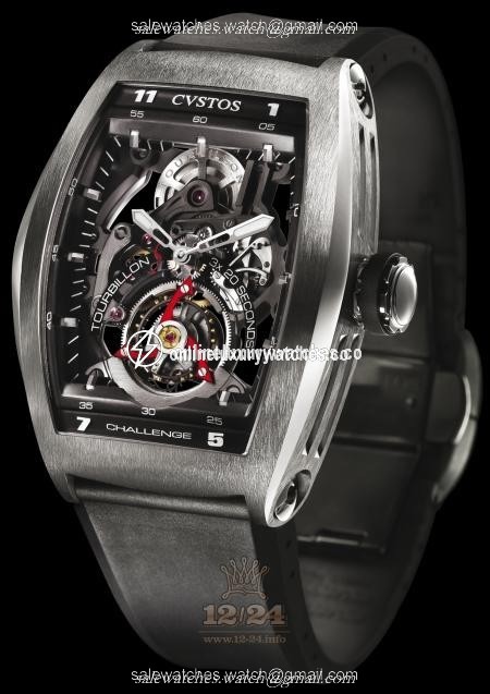 Cvstos Concept-S Watch C-TS-TR 54 mm Titanium Case Black Silver Dial