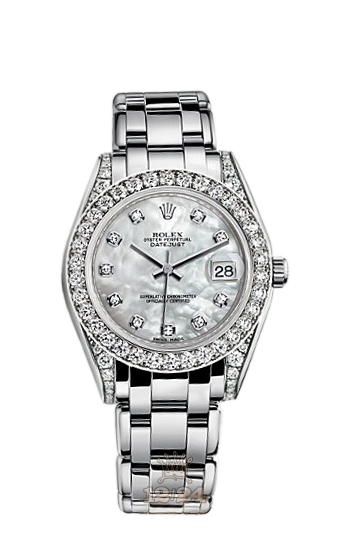 Rolex Pearlmaster Watch 81159-0015 34 mm White gold Case White Dial