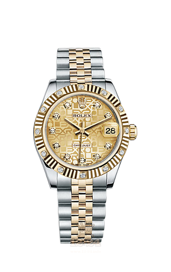 Rolex Datejust Watch 178313-0030 31 mm Steel / Yellow gold Case Golden Dial