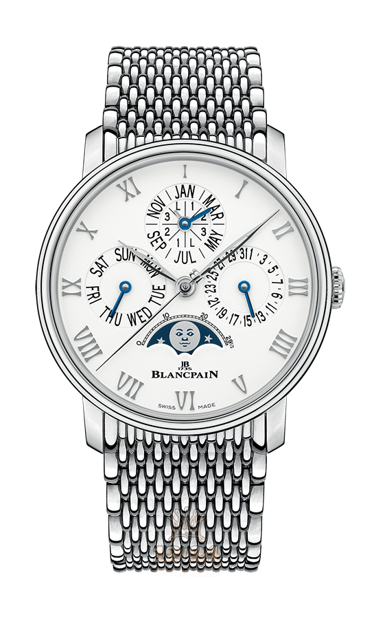Blancpain Villeret Watch 6656-1127-MMB 40 mm Stainless steel Case White Dial