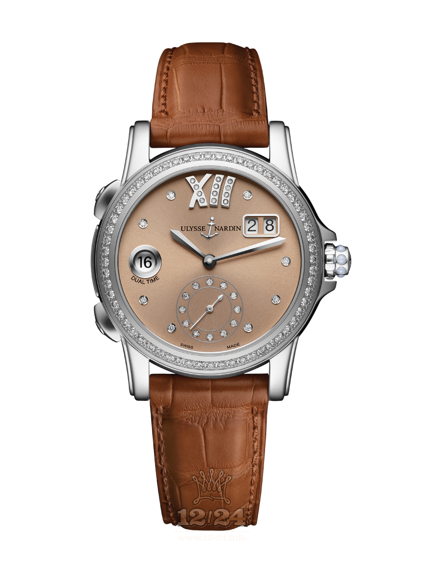 Ulysse Nardin Classic Watch 3343-222B/30-09 38 mm Stainless steel Case Brown (chocolate) Dial