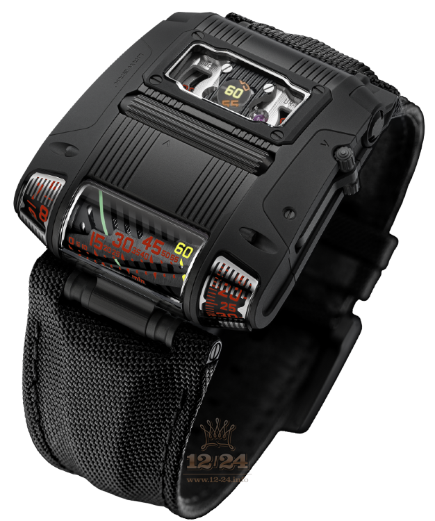 Urwerk UR-111C Watch ur 111c black 42 mm Stainless steel Titanium Case Black Dial