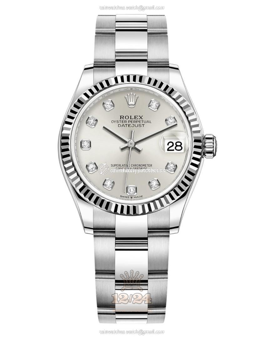 Rolex Datejust Watch 278274-0029 31 mm Stainless steel White gold Case Silver Dial