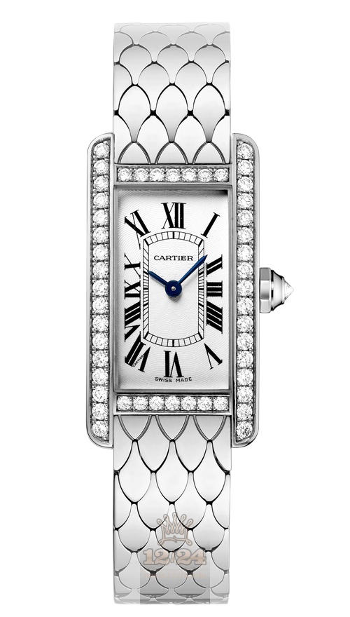 Cartier Tank Watch WB710009 35 mm White gold Case Silver Dial