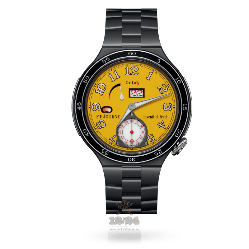 F.P.Journe Linesport Watch automatique reserve t 44 mm Titanium Case Yellow Dial