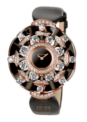 Bvlgari Divas Dream Watch 102216 DVP39BGD1OL 39 mm Pink gold Case Black Dial
