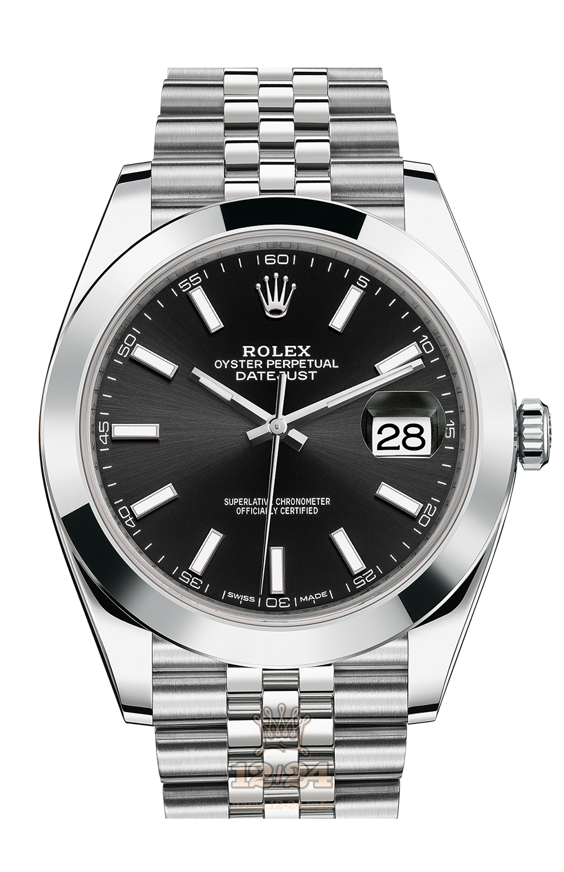 Rolex Datejust Watch 126300-0012 41 mm Stainless steel Case Black Dial
