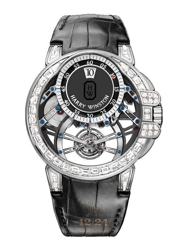 Harry Winston The Ocean Collection Watch OCEMTJ45WW002 45 mm White gold Case Black Silver Dial