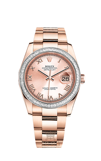 Rolex Datejust Watch 116285bbr-0014 36 mm Pink gold Case Pink Dial