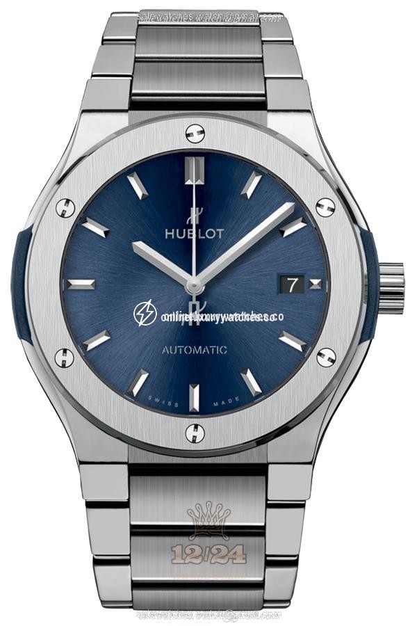 Hublot Classic Fusion Watch 548.NX.7170.NX 42 mm Stainless steel Case Dark blue Dial