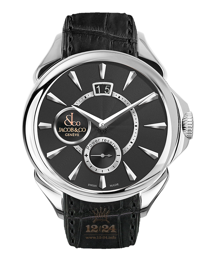 Jacob & Co Gents Collection Watch PC400.10.NS.NS.A 42 mm Stainless steel Case Black Dial