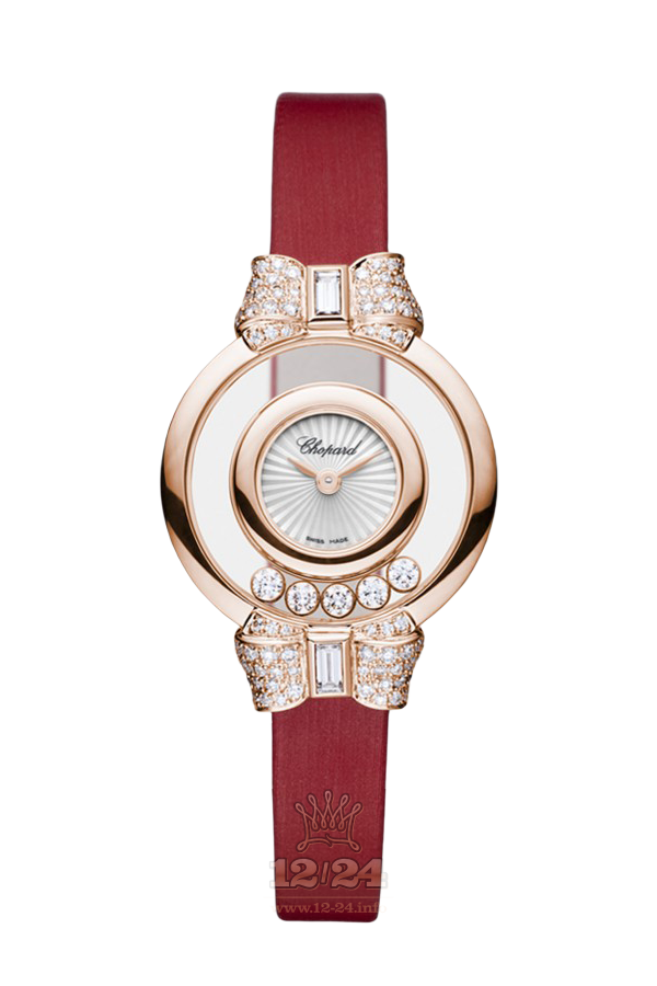 Chopard Happy Diamonds Watch 209425-5001 26 mm Pink gold Case White Dial