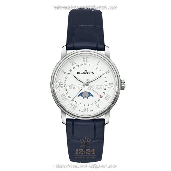 Blancpain Women Watch 6126-1127-55B 33 mm Stainless steel Case White Dial