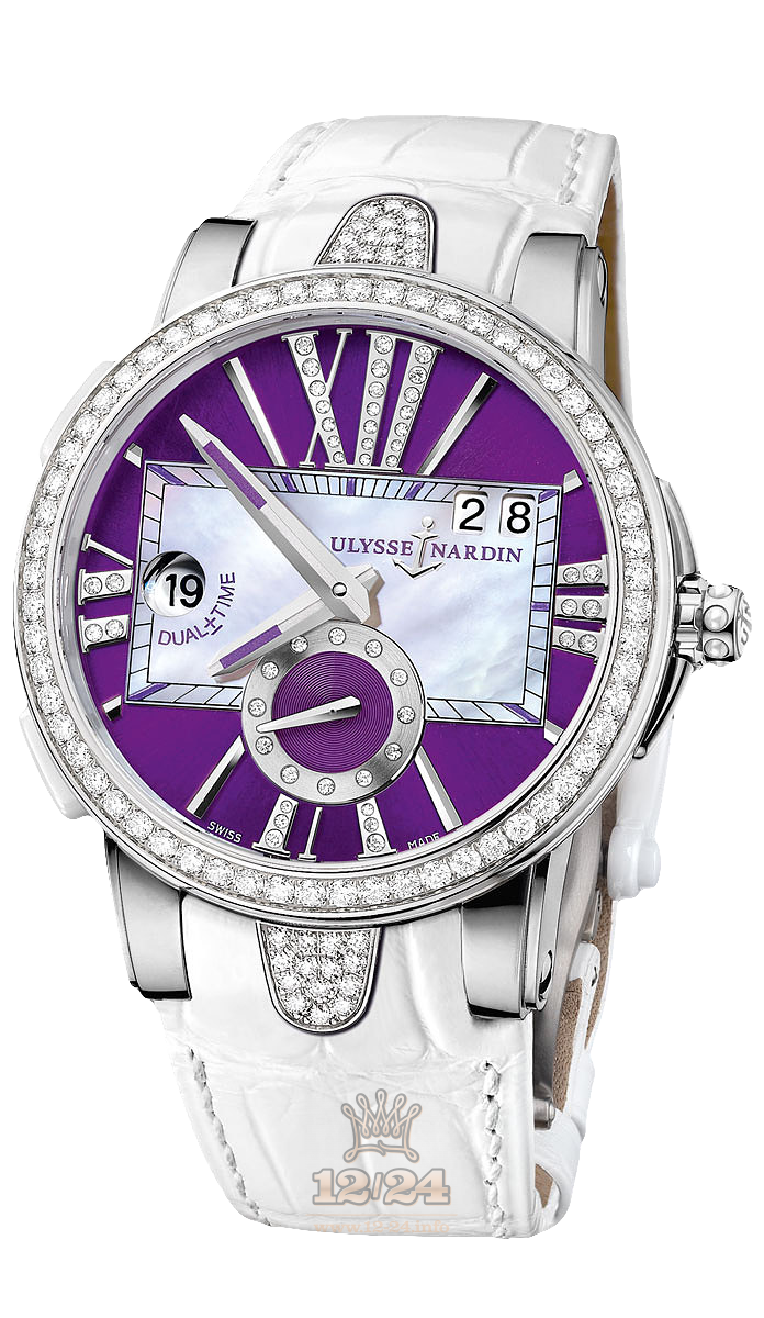 Ulysse Nardin Executive Watch 243-10B/30-07 40 mm Stainless steel Case White Purple Dial