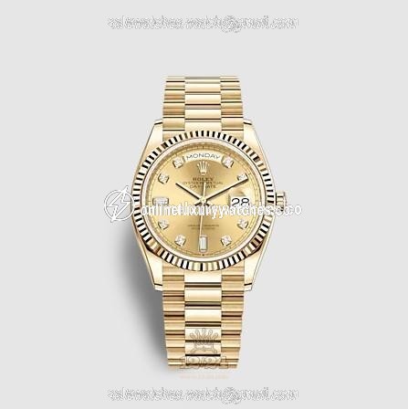 Rolex Day-Date Watch 128238-0008 36 mm Yellow gold Case Yellow Dial