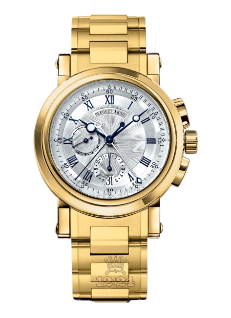 Breguet Marine Watch 5827BA/12/AM0 42 mm Yellow gold Case Silver Dial