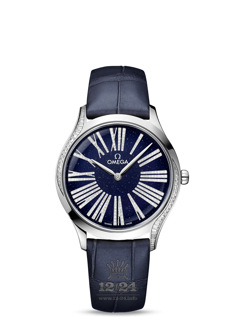 Omega Tresor Watch 428.58.36.60.53.001 36 mm White gold Case Dark blue Dial
