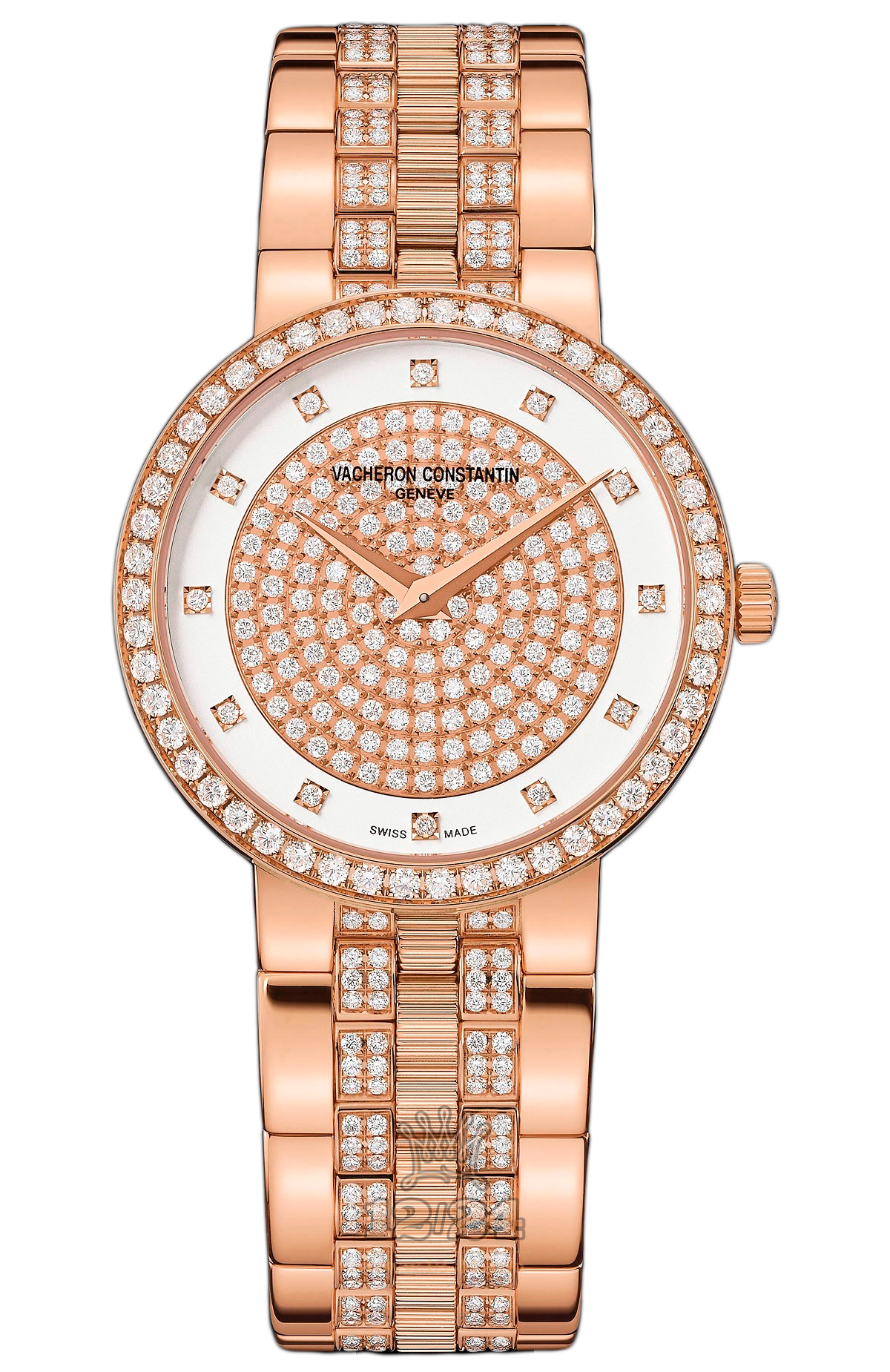 Vacheron Constantin Traditionnelle Watch 25554/Q03R-9696 30 mm Pink gold Case White Silver Golden Dial