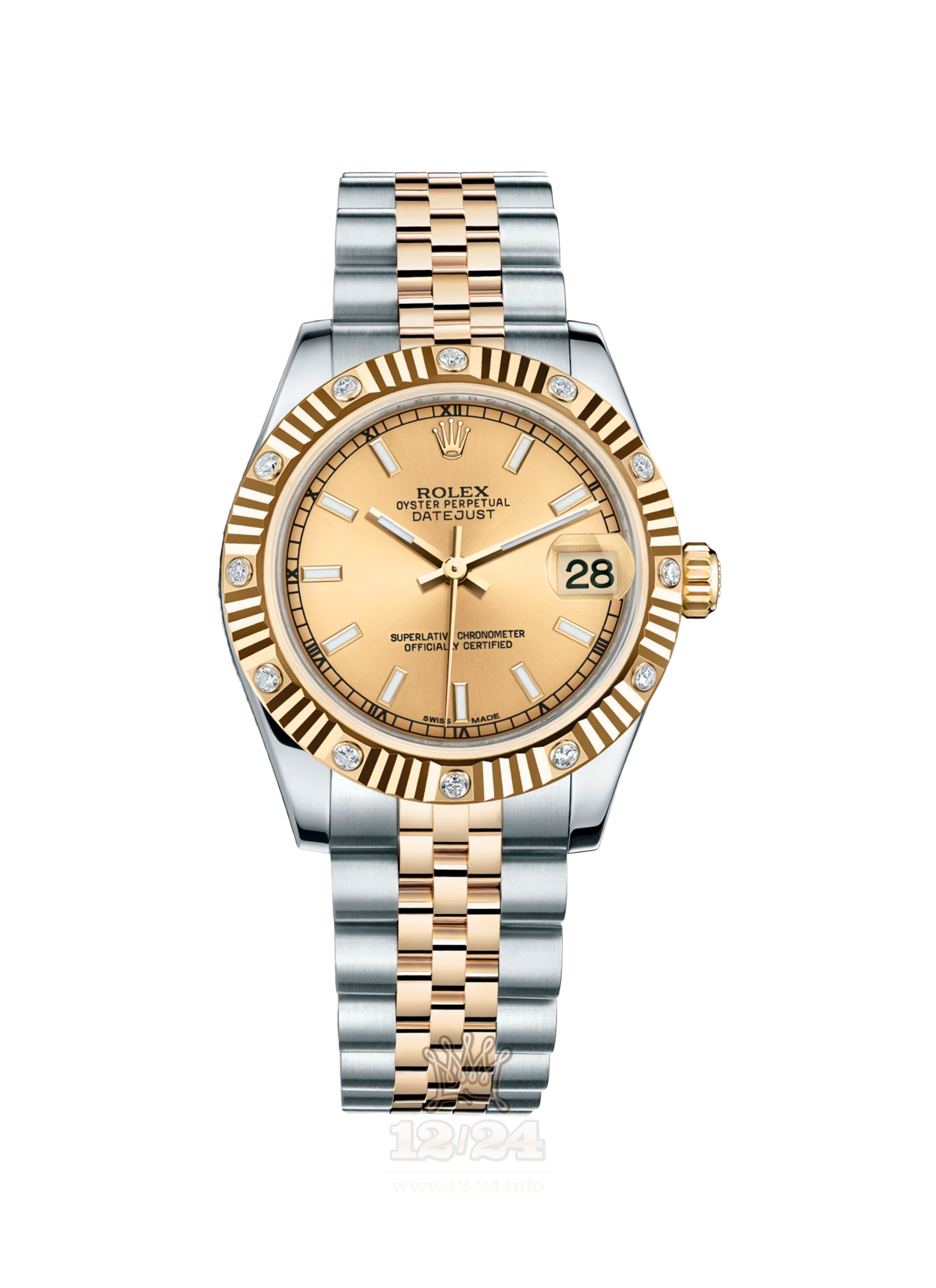 Rolex Datejust Watch 178313-0006 31 mm Steel / Yellow gold Case Golden Dial