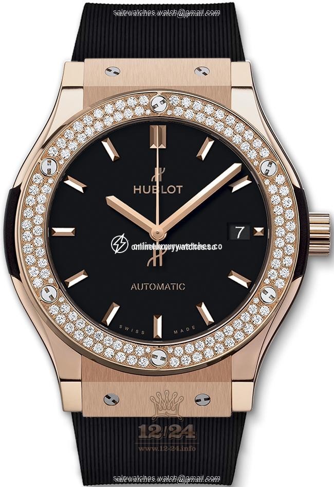Hublot Classic Fusion Watch 511.OX.1181.RX.1104 45 mm Pink gold Case Black Dial