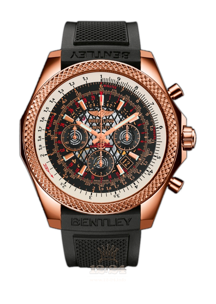 Breitling Breitling for Bentley Watch RB061112/BC43/220S/R20D.3 49 mm Red gold Case Black Dial