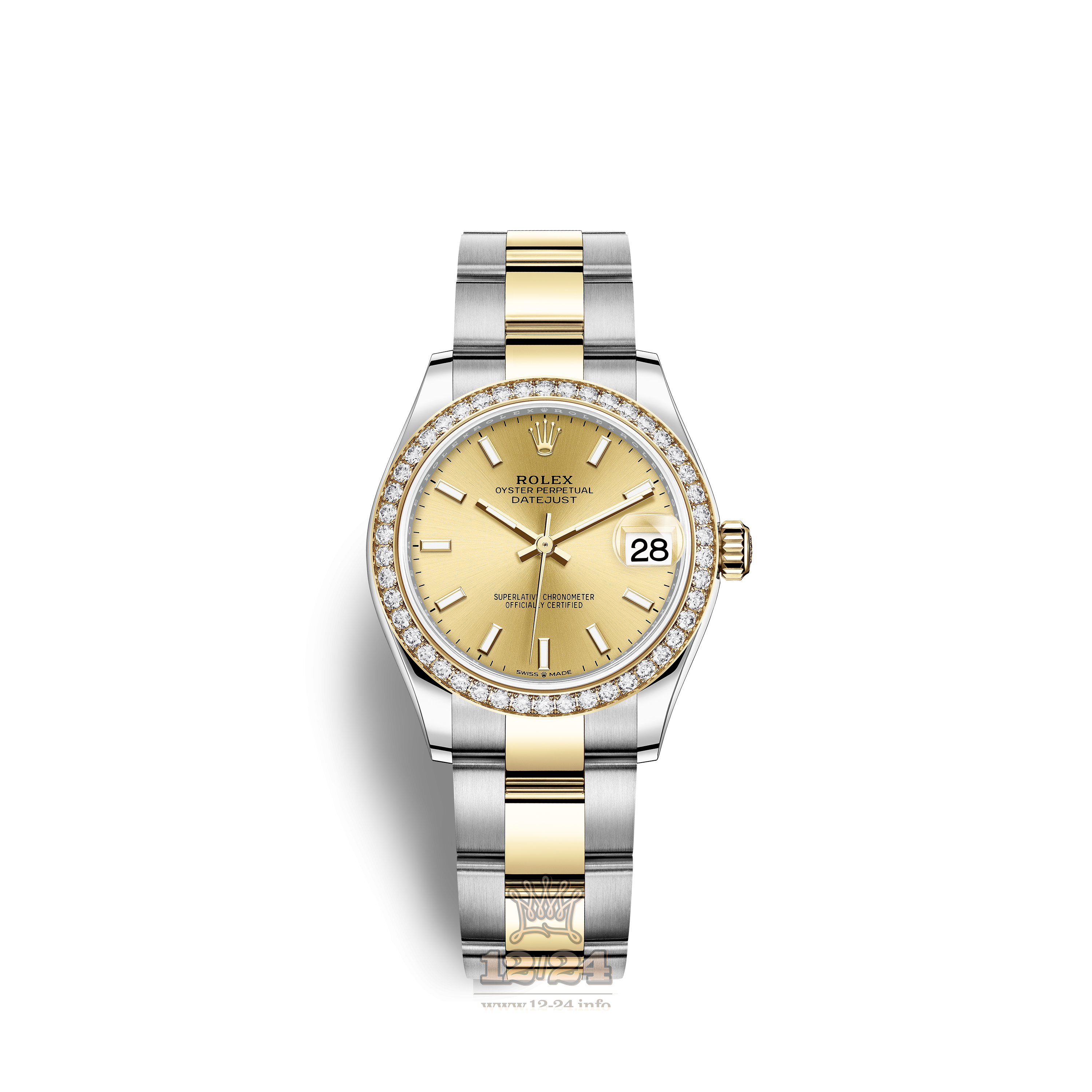 Rolex Datejust Watch 278383rbr-0013 31 mm Stainless steel Yellow gold Case Yellow Dial