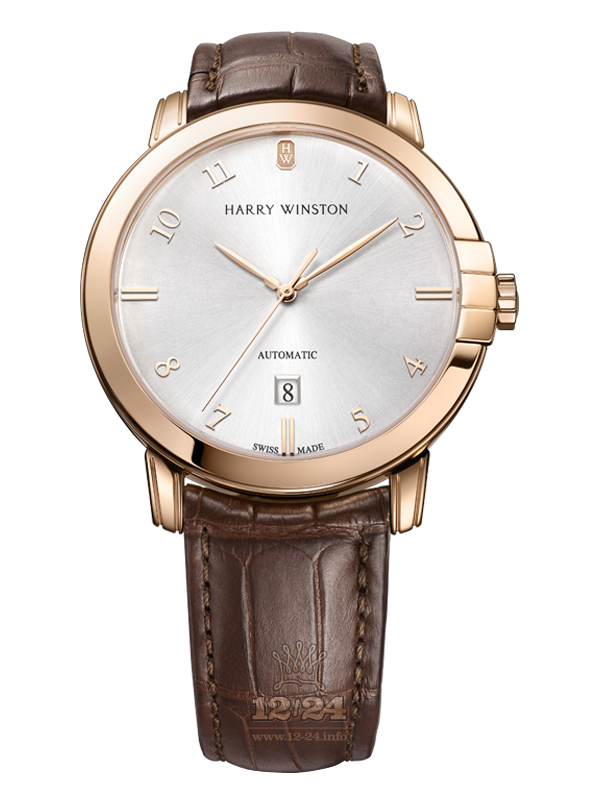 Harry Winston Midnight Collection Watch MIDAHD42RR002 42 mm Pink gold Case Silver Dial