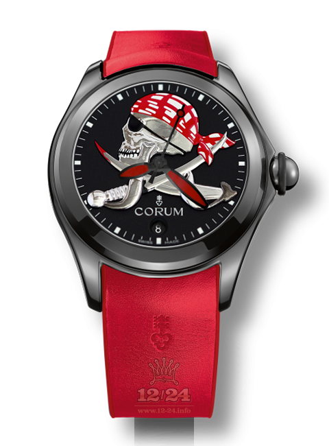 Corum Bubble Watch L082/03264 47 mm Stainless steel PVD coating Case Black Painted Dial