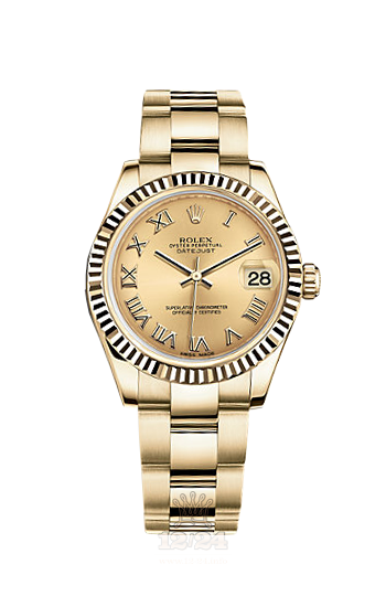 Rolex Datejust Watch 178278-0115 31 mm Yellow gold Case Golden Dial